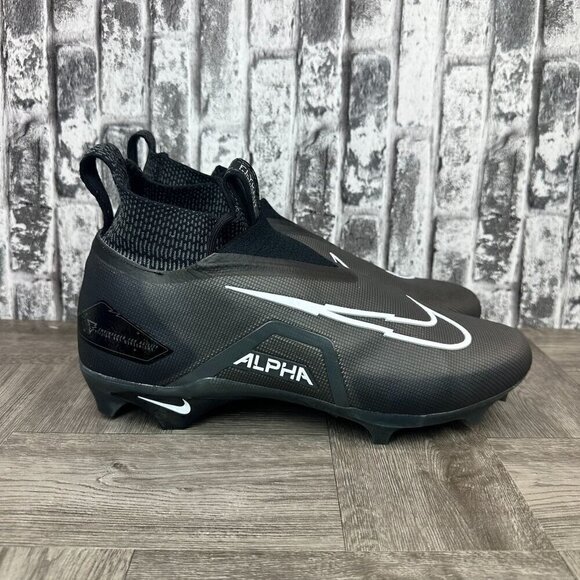 Nike Alpha Menace Elite 3 Football Cleats Gray Black CT6648-010 Men's Size 11.5 - Picture 1 of 8